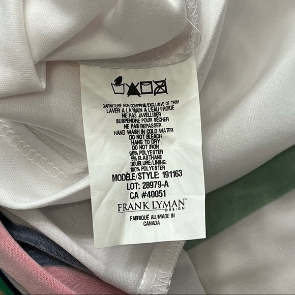 Frank Lyman Design Sleeveless Dress Womens 8 Multicolor Stripes Lined - Picture 4 of 6